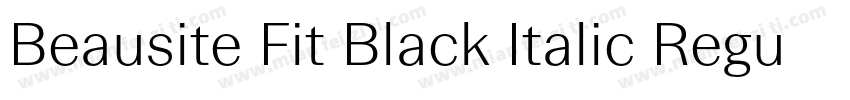 Beausite Fit Black Italic Regular字体转换